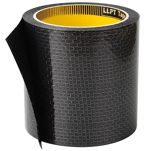 LLPT Underbelly Tape 4” x 23 Ft 1 Roll RV Underbelly Material Waterproof Fabric Heavy Duty Adhesive Braided Repair Patch Tape for Belly Cuts Tears of RV Mobile Home Camper Trailer (RUT42301)