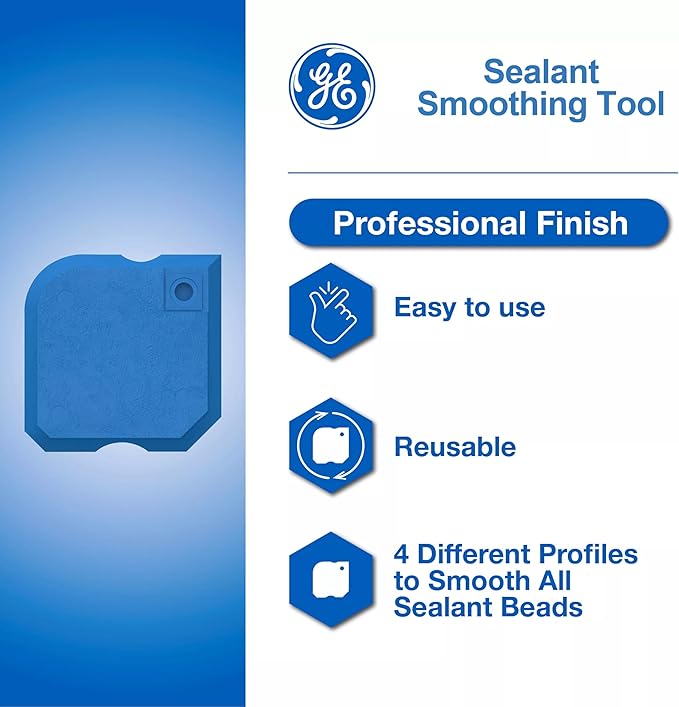 GE Sealant Smoothing Tool, Blue, 1 Piece Tool, 12 Pack