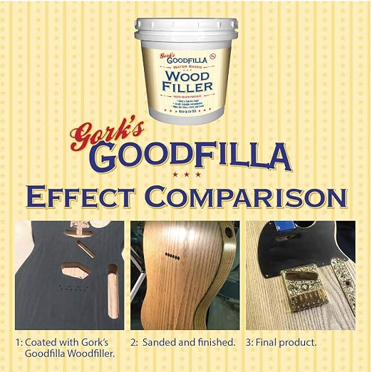 Goodfilla Red Oak, 8 oz, Wood and Grain Filler, Stainable, Tintable, Sandable, Zero Waste, Non-Toxic, USA Made