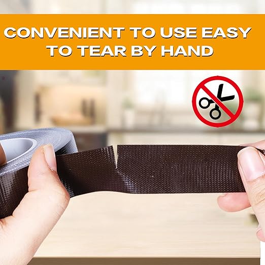 Brown Duct Tape 1 Inch x 33 Yards, Heavy Duty Waterproof Repair Tape, Straight Hand-Tear Cloth Tape for DIY Craft, Camping Gear, Home Maintenance & Packing