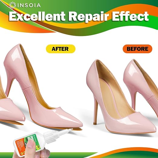 Shoe Glue, 30g Clear Super Glue for Shoe Repair Quick Fix Shoe Adhesive Waterproof Strong Crazy Instant Glue for Bonding Shoe Sole, Boots, Sandals, Sneakers, Leather & Other Footwear Items