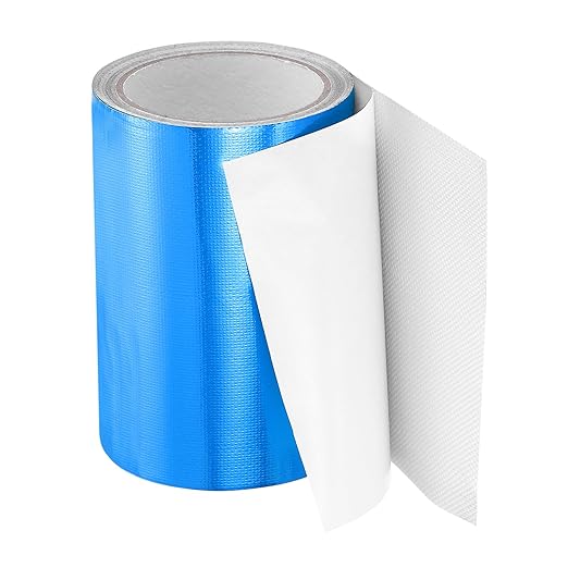 PATIKIL Awning Repair Tape 6" x 26ft Waterproof Canvas Tape High Adhesive Tear Repair Patch Kit for PVC Tarpaulin Tent Awning Fabric RV Sail Boat Cover, Blue