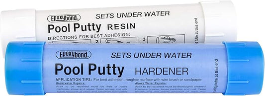2-Part Set | Swimming Pool & Spa Repair | Easy DIY | Fix Cracks Leaks Underwater or Above | Concrete, Fiberglass & Variety of Other Surfaces | by Atlas Minerals