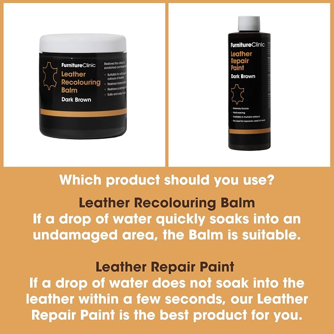 Furniture Clinic Leather Complete Restoration Kit | with Leather Recoloring Balm, Cleaner, 2-in-1 Protection Cream & Conditioner, Sponge, and Cloth | Repair Kit for Furniture (Beige)