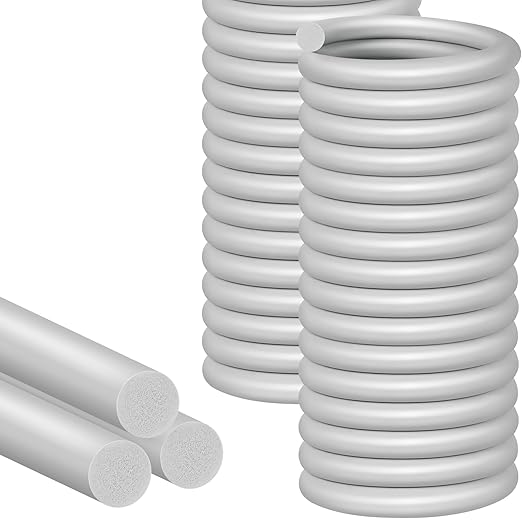MYFAMIREA 20FT Backer Rod 1/4 Inch EPDM Rubber Caulk Saver Weather Strip Seal Concrete Expansion Joint Filler for Gaps and Joints, Gray