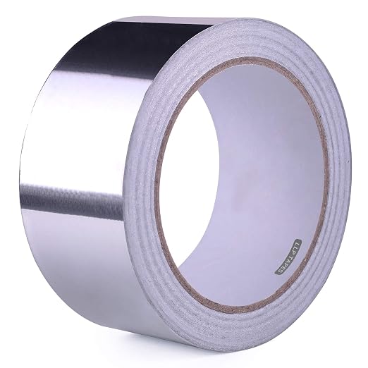 LLPT Aluminum Foil Tape 2 Inches x 65 Feet 3.94 Mil | Industrial Grade, Extra Thick, Strong Adhesive, No Residue, Weather Resistant for HVAC Sealing Hot Cold Air Pipe Metal Repair