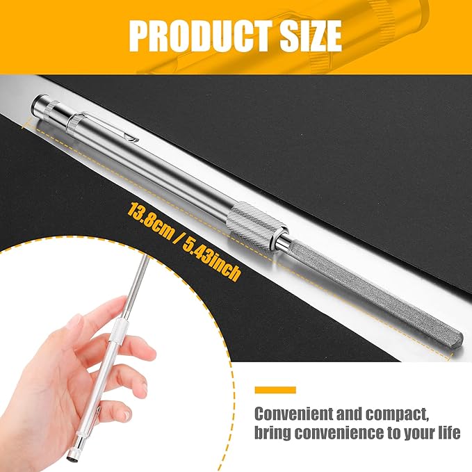 Honoson Diamond Glass File Crystal Repair File Metal Grit Tool Cemented Carbide Metal Grit Tools Crystal Glass Diamond Repair(1 Piece)