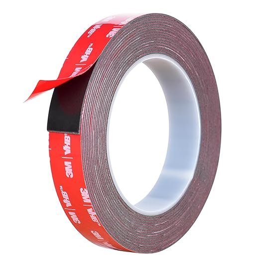 Double Sided Tape Heavy Duty, Waterproof Mounting Foam Tape, 16.5ft Length, 0.78in Width, High Temperature Resistant Adhesive Tape for Car, LED Strip Light, Office Decor, Uses VHB 5952 Raw Material