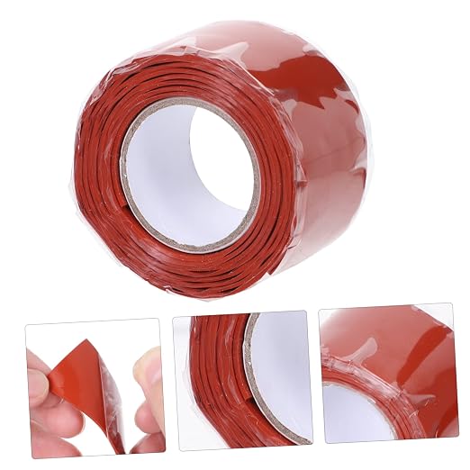 Flexible Silicone Rubber Sealing Tape Leak Repair Wrap for Pipes Buckets Faucets Compression Resistant Weatherproof Plumber Sealant for Water Joints and Heating Connections