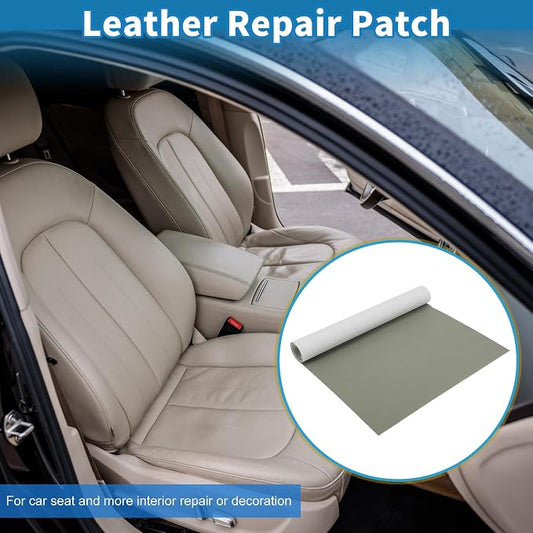Self Adhesive Leather Repair Patch Strong Stickiness 39"x11.8" Leather Repair Tape PVC Faux Leather Gray 1 Pcs
