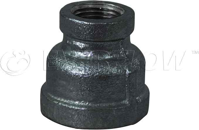 SUPPLY GIANT CNSD1000 1 X 1/4"" Black Malleable Iron Reducing Coupling, 1 in. x 1/4