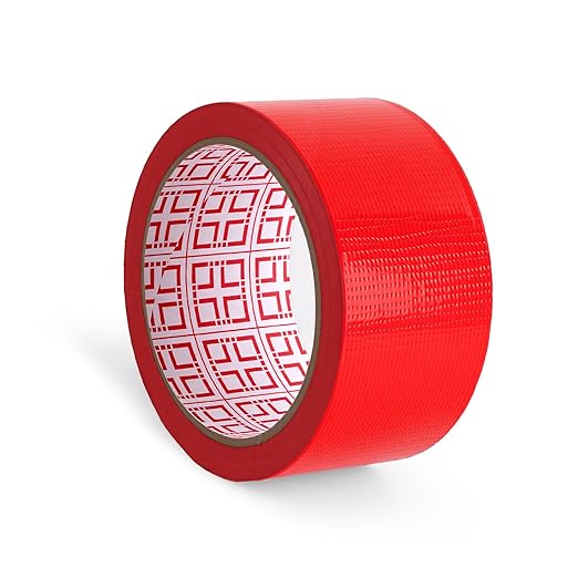 Red Duct Tape Heavy Duty Waterproof,2 Inch x 22 Yard Strong Industrial Strength,Strong Adhesive Sticky, No Residue, Easy Tear by Hand for Indoor & Outdoor Repairs,1 Roll