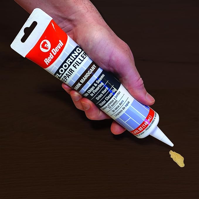 Red Devil 056070 Flooring Repair Filler, 5 oz., Dark Mahogany, 4 Pack