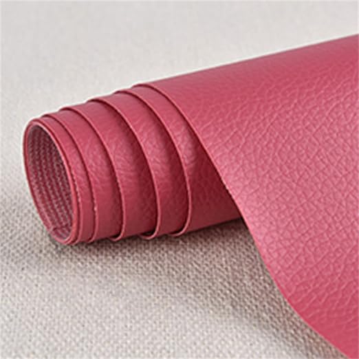 Large Leather Repair Patch for Couches 10 x 20 cm Leather Repair Tape Self,Repair Patch Self Adhesive Waterproof for Couches, Furniture, Kitchen Cabinets, Car Seats Rose red