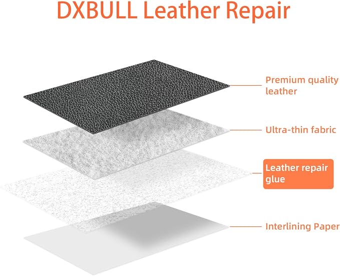 DXBULL Large Leather Repair Kit Self Adhesive Leather Tape Waterproof, DIY Leather Patch for Couches Car Seats Furniture Kitchen Cabinets Wall 47.2 x 78.7 inch (Black)