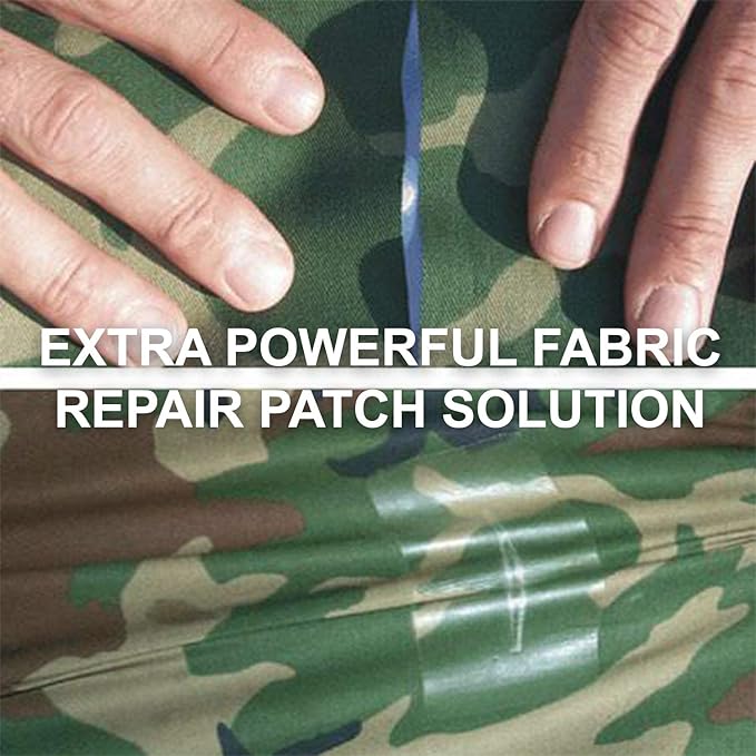 TEAR-AID Fabric Repair Kit, Type A Clear Patch for Canvas, Fiberglass, Leather, Polyester, Nylon & More, Gold Box, 2 Pack