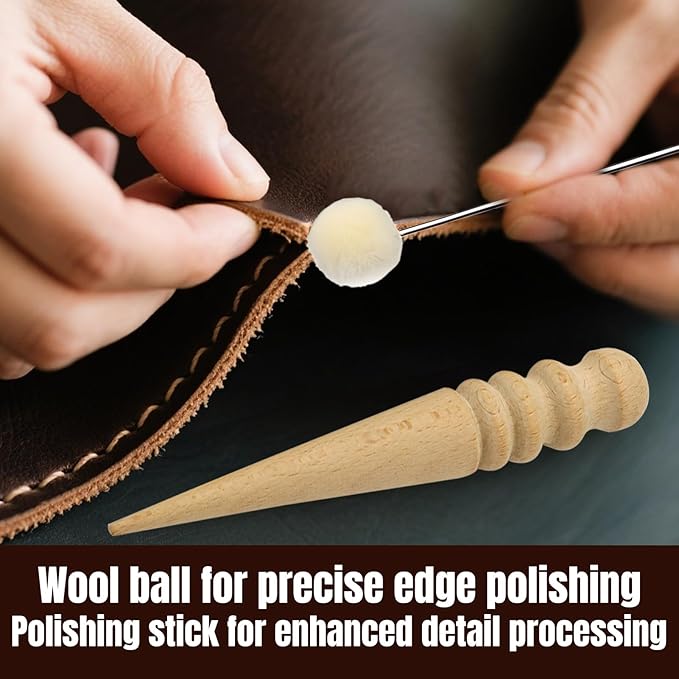 Leather Edge Sealer, Leather Burnishing Gum Smooth and Glossy Edge Finish for Bags, Wallets, Leatherwork Accessories Burnishing Tool, Becomes Transparent After Drying 60ml