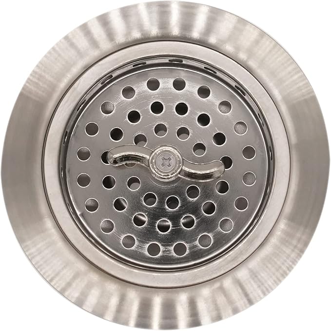 Westbrass Wing Nut Style Large Kitchen Sink Basket Strainer, Stainless Steel, D213-20