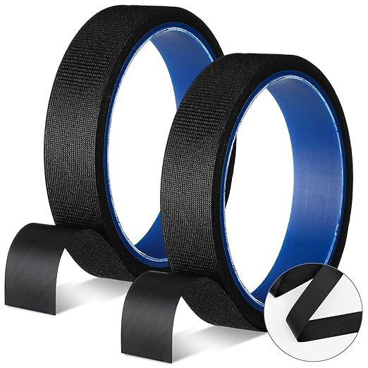 VioraWhite 2 Rolls Wetsuit Repair Iron On Seam Tape 0.8 Inch 16.4 Ft Waterproof Sealing Patch for Neoprene Wetsuit Drysuit Fishing Suits Industrial Standard Carrier Material Black Color