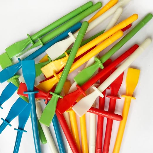 Lependor Glue Spreaders, Colored Plastic Glue Smear Sticks Applicator DIY Art Leather Craft Tool, Easy Clean Polypropylene Plastic - Pack of 30