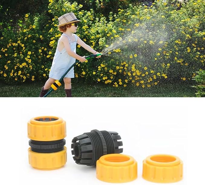 3 PCS Garden Hose Repair Kit Durable Hose Repair Connector Extender 3/4" or 5/8" Water Hose Connectors Water Hose Repair Hose Mender for Garden Hose Pipe Quick Repair Connection