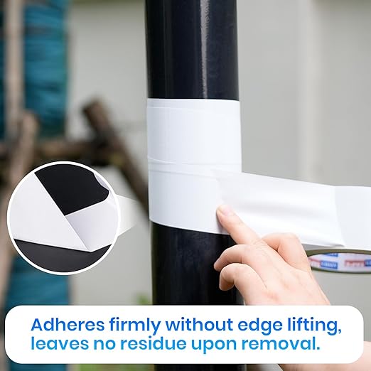 ADHES Corrosion Protection Pipe Tape, PVC Weatherproof Pipe Wrap Tape for Drain Pipe, Metal & Electrical Piping, Underground Pipe, 2 Inch X 36 Yds, 5 Rolls, White