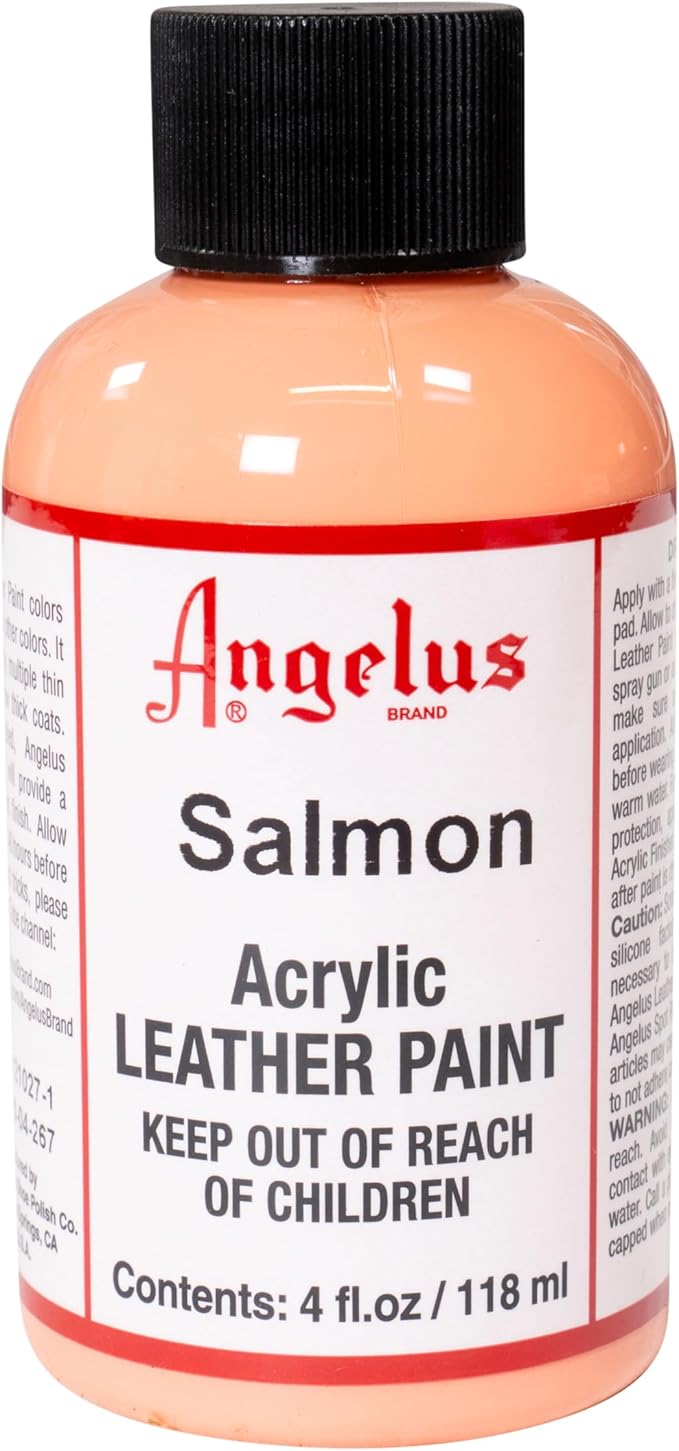 Angelus Acrylic Leather Paint, 4 oz, Salmon