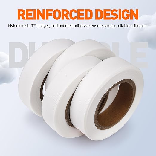 TPU Seam Sealing Tape – Waterproof Heat-Seal Fabric Repair Tape for Tents, Outdoor Gear, and Apparel, 0.79 in x 10.94 yd, White