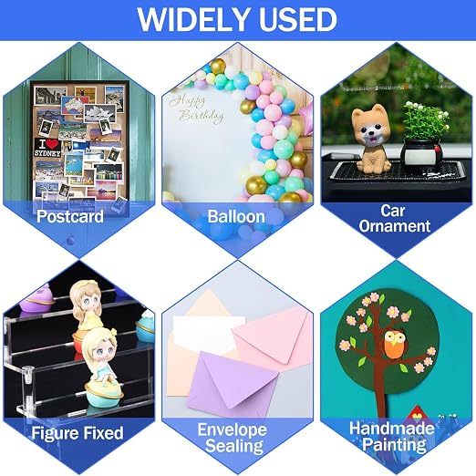 JANYUN 280 Pcs Mounting Putty, Double Sided Sticky Dots Clear Poster Putty | Removable Sticky Tack,No Trace Balloons for Wall Hanging Pictures Adhesive Putty for Home Office Crafts Decor 20x10mm