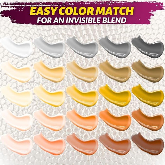 COCONIX Leather & Vinyl Repair Kit - White & Naturals | Fix Tears, Holes, Scratches, and Peeling on Leather and Vinyl Furniture, Car Seats, and Jackets | Easy Application with Customizable Colors