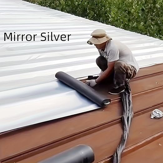 Waterproof Sealant Tape Self Adhesive Rubberized Asphalt Tape for RV Roof Metal Roof Corrugated Roof Leak Repair UV Resistant Heavy Duty Waterproofing Membrane(Silvery, 3.94in*196.85in)