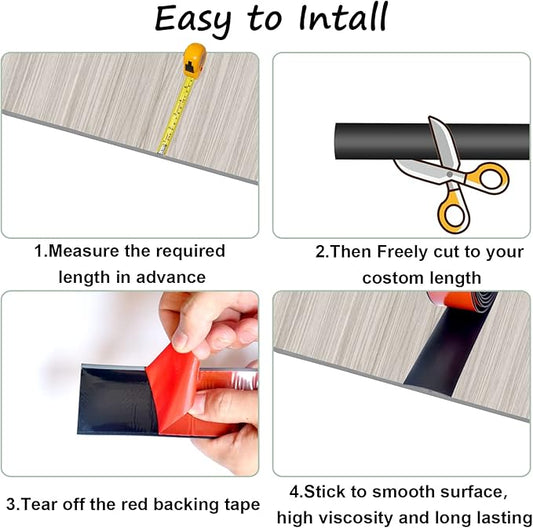 Floor/Door Flat Transition Strip & Self Adhesive Floor Vinyl Floor Edge Trim Laminate Floor Gap Covering Joining Strip
