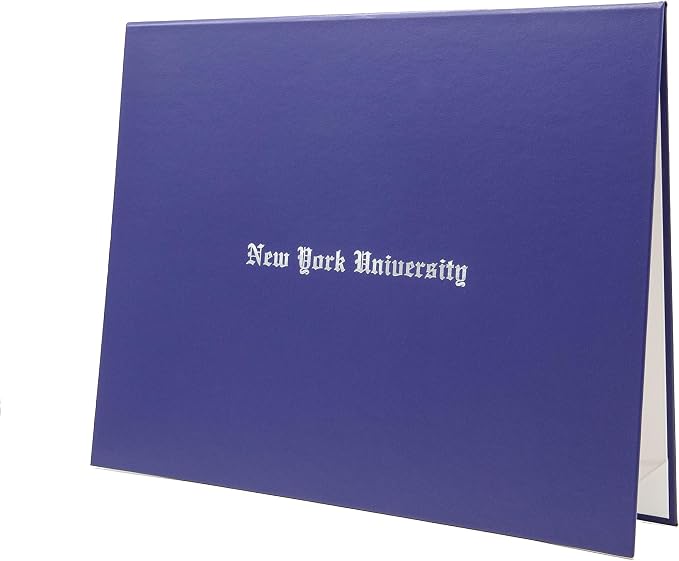 Honor U Customizable Faux Leather Document Cover with Metallic Foil Print for Diplomas, Awards, Certificates, Tent-Style Presentation, Non-Padded (Purple, 11x14 (Large))