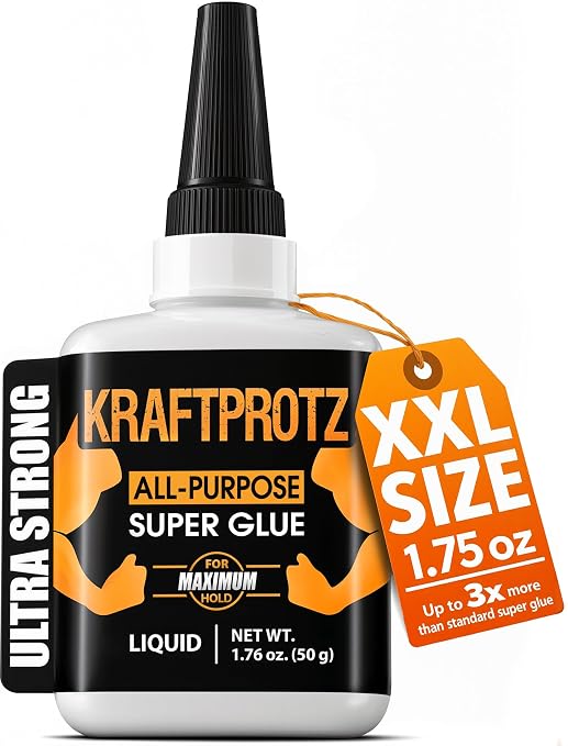 Superglue Thin Liquid XXL Value Size 1.76oz – Capillary Action Adhesive for Tight Cracks – Fast Wicking for Plastic, Wood & Metal – Ultra Clear Industrial Bond