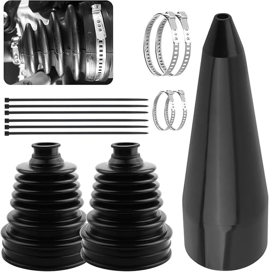 CV Axle Boot Repairs Kit with Boot Expander Tool,4 Clamps,6 Zip Ties,CV Boots Repair Kit for Drive Shaft & Chassis Protection,Silicone Axle Boots Repair Kits Car Accessories