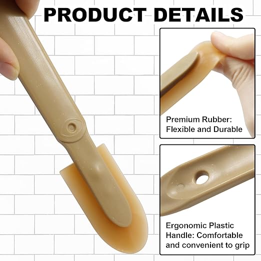 4 PCS Caulking Spatulas Tool, 4 Size Rubber Applicator Silicone Caulk Finishing Tool, Caulk Smoother for Corners, Tiles, Walls, Floors, Bathrooms, Kitchens