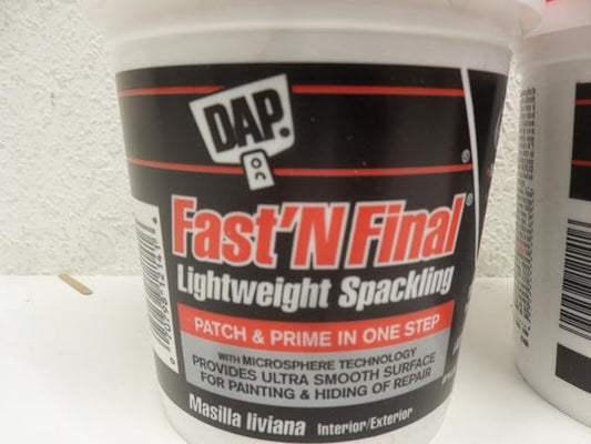 DAP Fast 'N Final Lightweight Spackling, White, 16 Oz (7079812141) (Pack of 2)