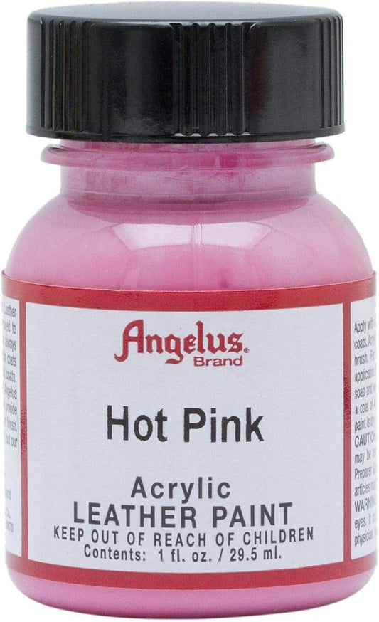 Angelus Acrylic Leather Paint, 186 Hot Pink, 186 Hot Pink