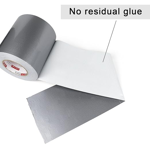 JIALAI HOME Duct Tape 6" Wide, 6 inch Wide Duct Tape Heavy Duty Waterproof 55 Yards (164 ft) Silver, UV Resistant for Crafts, Home Improvement, Repairs, & Projects