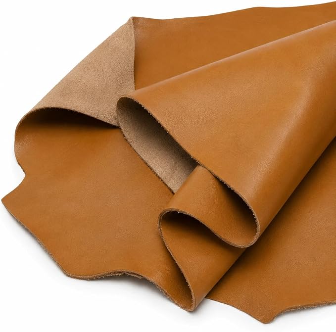 REED Leather HIDES - Cow Skins (20 Square Foot, Light Brown) | Arts and Crafts