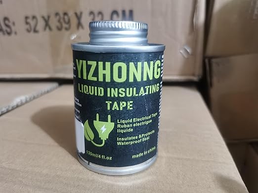 YIZHONG Liquid Electrical Tape Waterproof Liquid Wire Insulation Rubber Quick-Drying High Temperature Black, Flame Retardant
