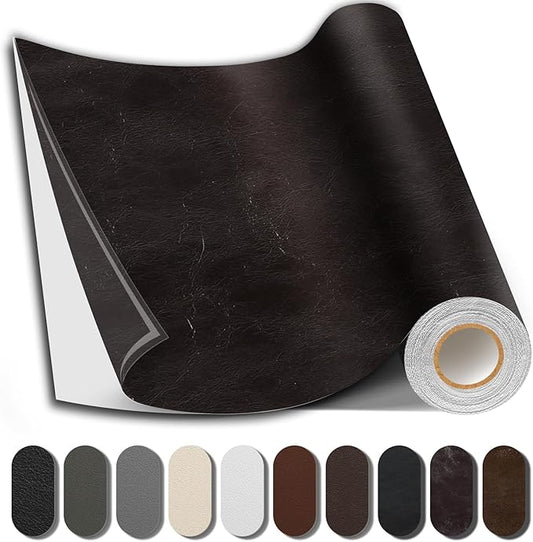 Leather Repair Patch, 35X79 inch Strong Sticky Repair Patch Self Adhesive Waterproof, DIY Large Vinyl Patches for Couches, Furniture, Sofa, Car, Chair (Coffee, 35X79 inch)