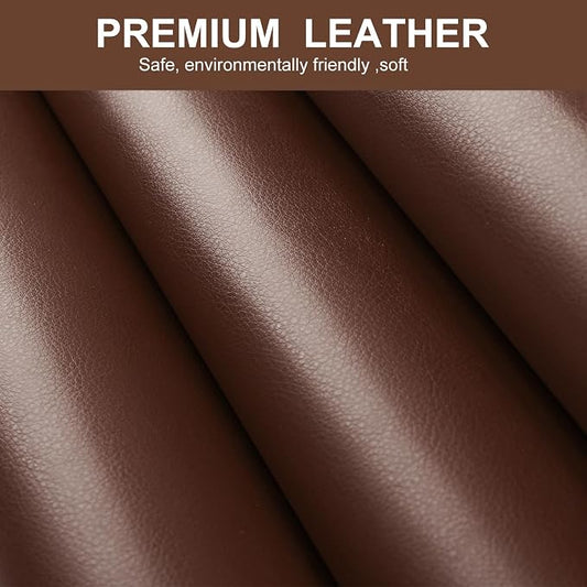Leather Repair Patch Tape, 17x60 inch Large Self Adhesive Leather Repair,Vinyl Repair Patch Kit for Couches, Car Seats, Chairs, Furniture 17X60 inch, Brown