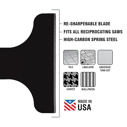 Spyder 2-Inch Scraper Blade Attachment for Reciprocating Saws, for Removing Tile, Linoleum, Adhesives, Mastics, and More (00319)