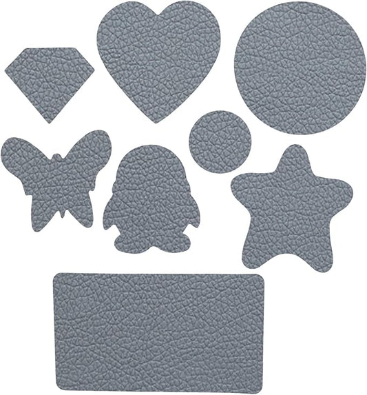 8 Pieces of Self-Adhesive Leather Repair Patches Tape Stickers for Sofas, Bags,Furniture,Car Seats,Waterproof and wear-Resistant (Grey)