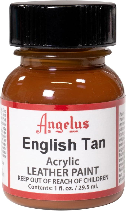 Angelus Acrylic Leather Paint For Shoes, Sneakers, Leather, Canvas, Furniture, and More - 1 fl oz, English Tan