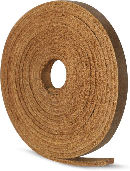 Ringsun 1/8 Inch Wide Flat Leather Strips for Crafts, Leather Shoe Laces Boot Laces Full Grain Leather Straps Cord String for Crafts, Tooling (2mm Thick 72.5 Inches Long Dark Brown)