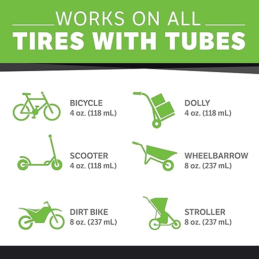 Slime 10204 Bike Tube Puncture Repair Sealant with Pump, Prevent and Repair, Suitable for All Bicycles, 1 Gallon Bottle