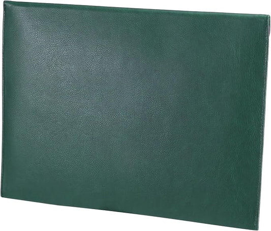 Leather File Folder for Documents,Important Document Folder with String Tie,Laptop Sleeve Notebook Case,Leather File Organizer,A4 Envelopes Filing Folder (Horizontal, Green)