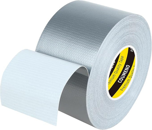 Heavy Duty Single Side Duct Tape,2in x 66FT,Strong Adhesive High Strength,Versatile Mesh Adhesive Tape for Easy Sealing, Repairing and Bonding Indoors and Outdoors,Silver